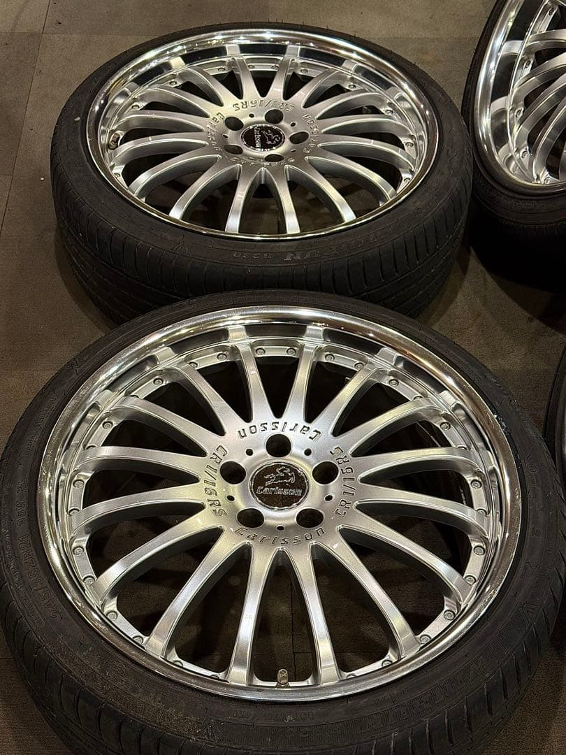 ☆希少☆廃盤カールソン21インチ☆タイヤ付☆pcd120☆9J10J 深リム