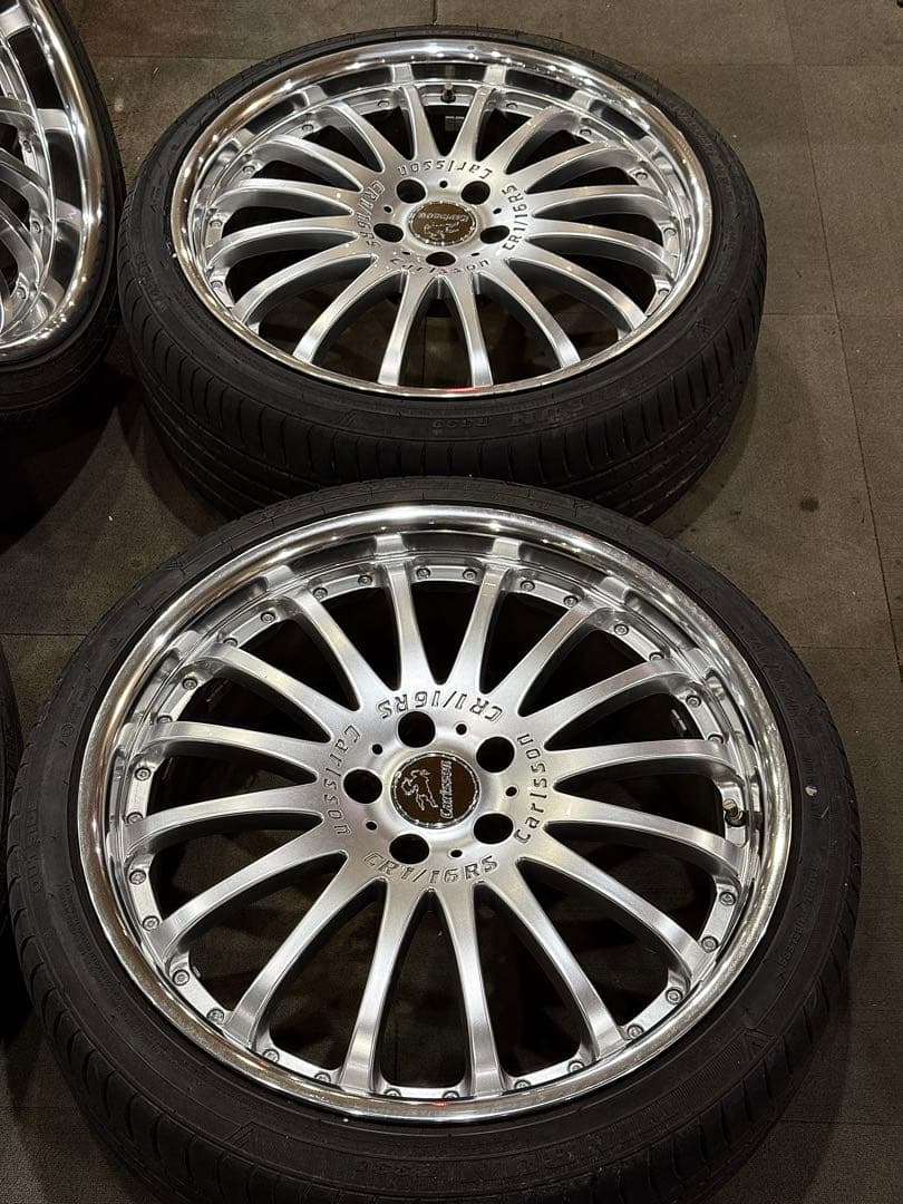 ☆希少☆廃盤カールソン21インチ☆タイヤ付☆pcd120☆9J10J 深リム