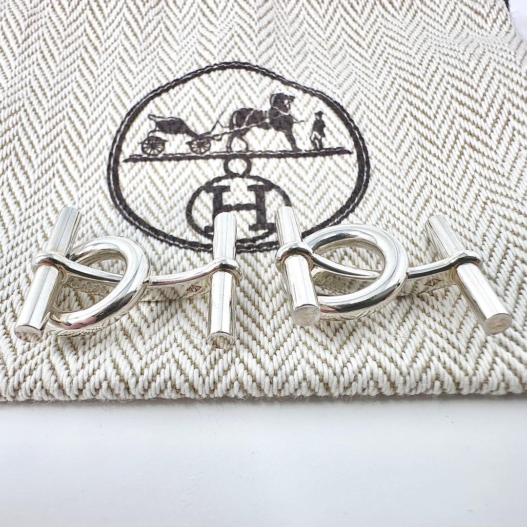 HERMES ミニ　シェーヌダンクル　シルバー　カフス　Ag925