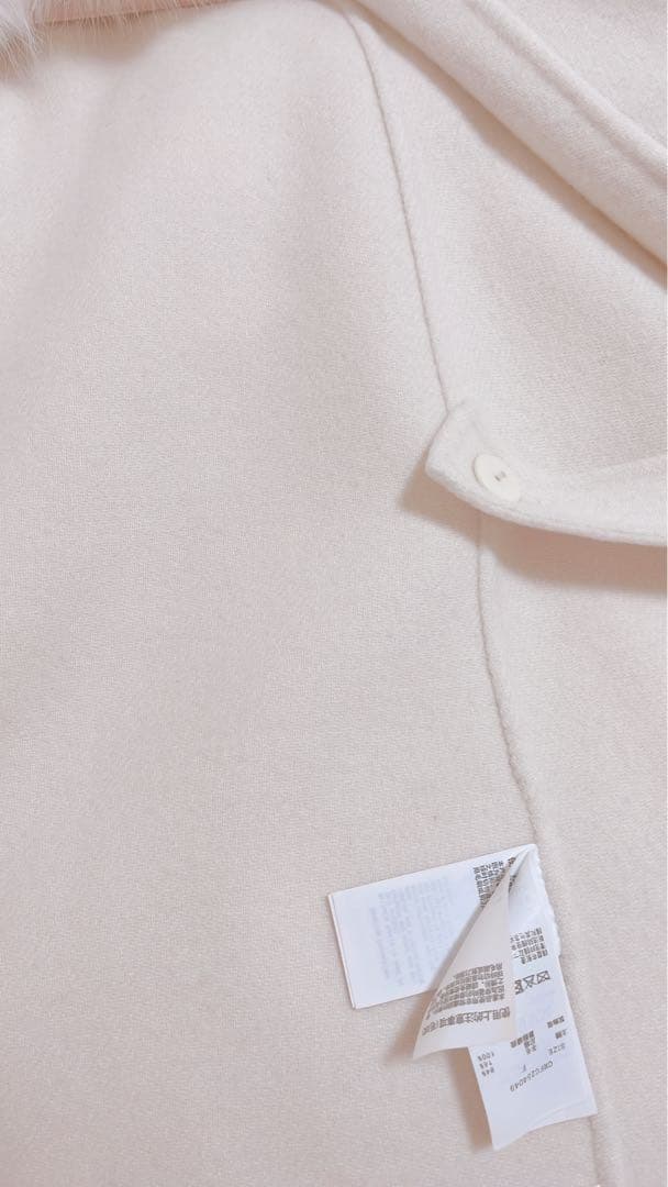 CELFORD ホワイト ケープコート　ファーティペットケープ　FREE