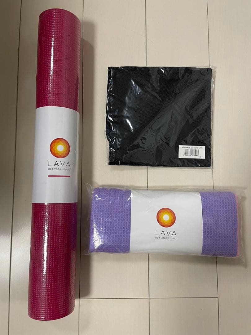 【新品未使用】　LAVA ヨガマット　ラグ　ケース　３点セット