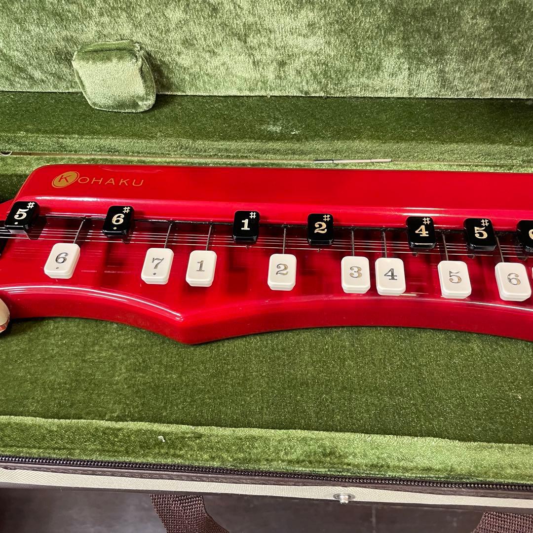 電気大正琴 SUZUKI こはく CHK-1 ソプラノ 赤 【美品】