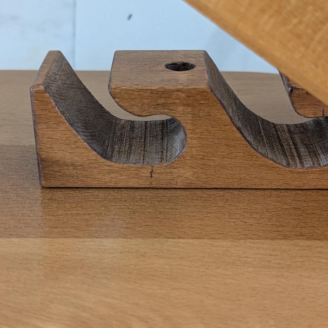 ビンテージ 無垢材 木製 小さめ アイロン台 折りたたみ テーブル 高さ調節