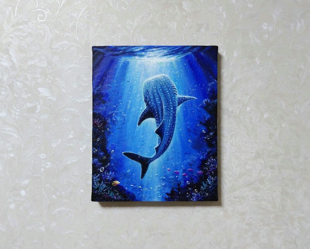 パ*ダ様 【海中世界】アクリル画 F3 風景画 絵画