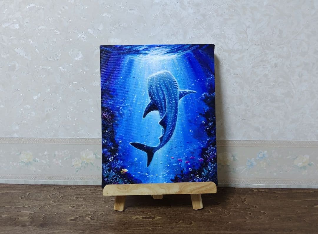 パ*ダ様 【海中世界】アクリル画 F3 風景画 絵画