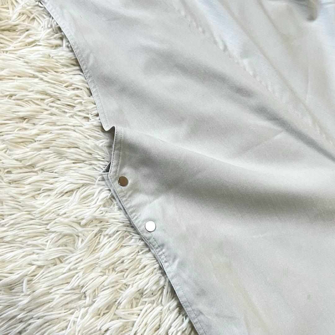 【未使用級】エブール　アセテートシャンブレーオーバーオール　定価5.4万　ワイド