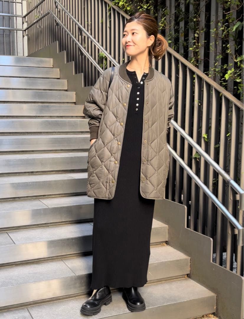 スピックアンドスパン　キルティングブルゾン　PeキルティングBZ