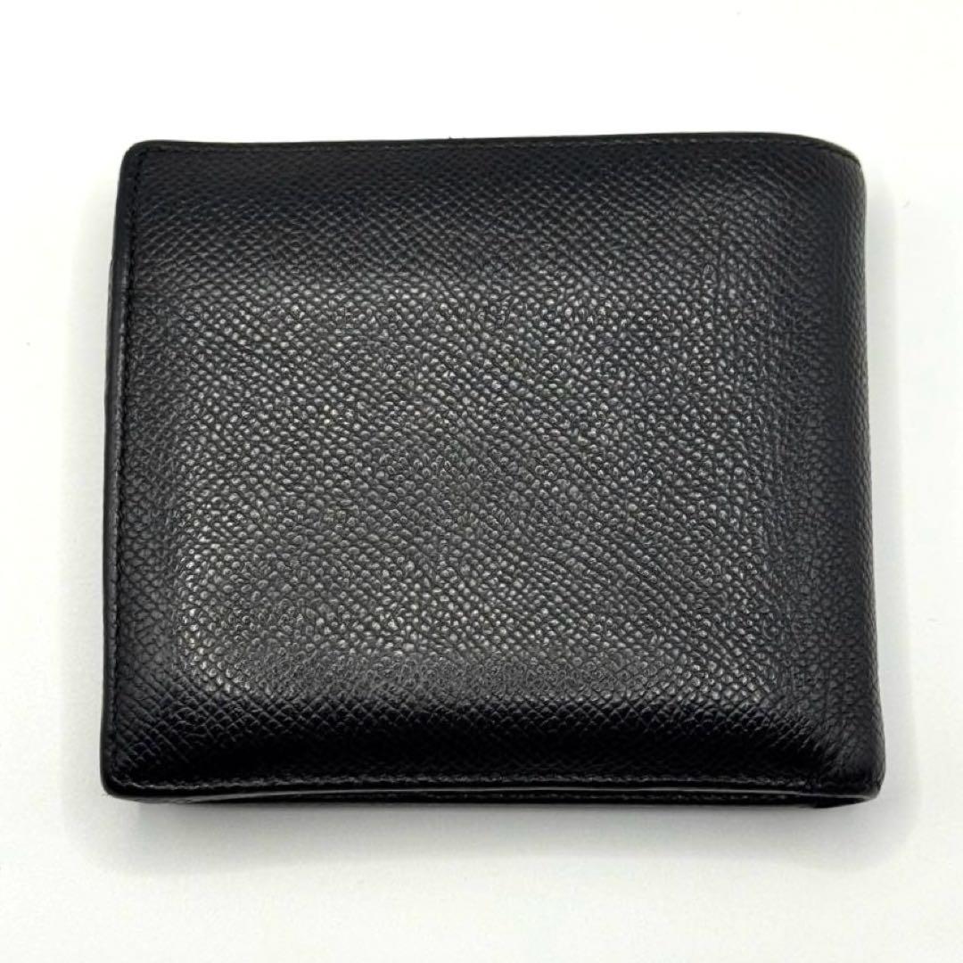 【美品】BVLGARI ブルガリマン　コンパクトウォレット　二つ折り　財布　黒