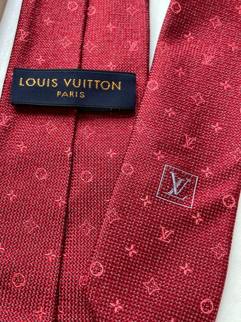 【美品】LOUIS VUITTON ボルドー ネクタイ　現行モデル