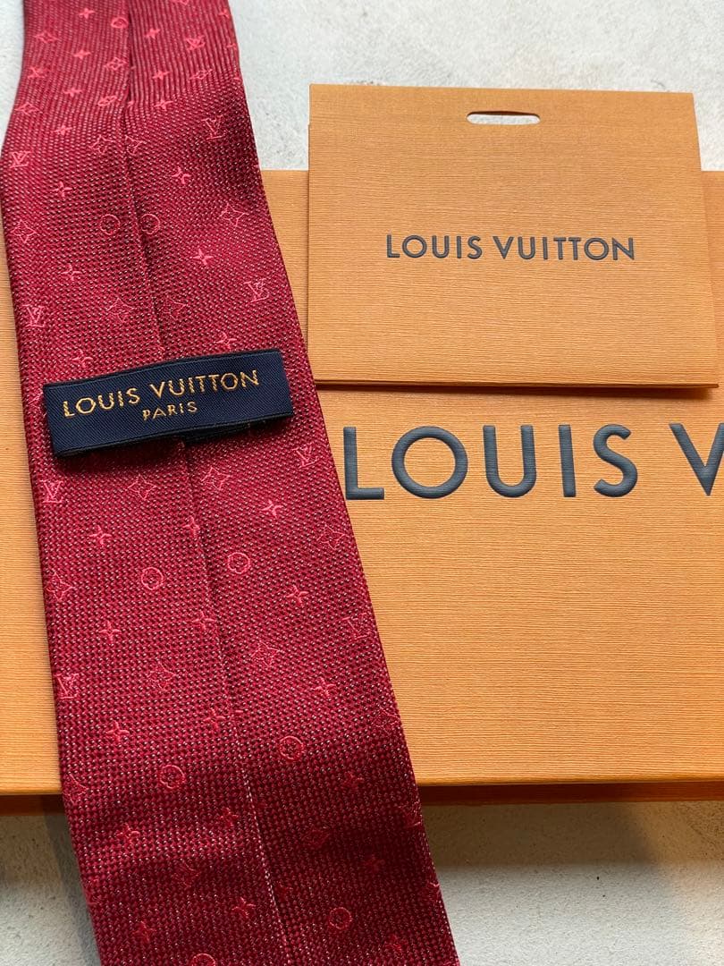 【美品】LOUIS VUITTON ボルドー ネクタイ　現行モデル