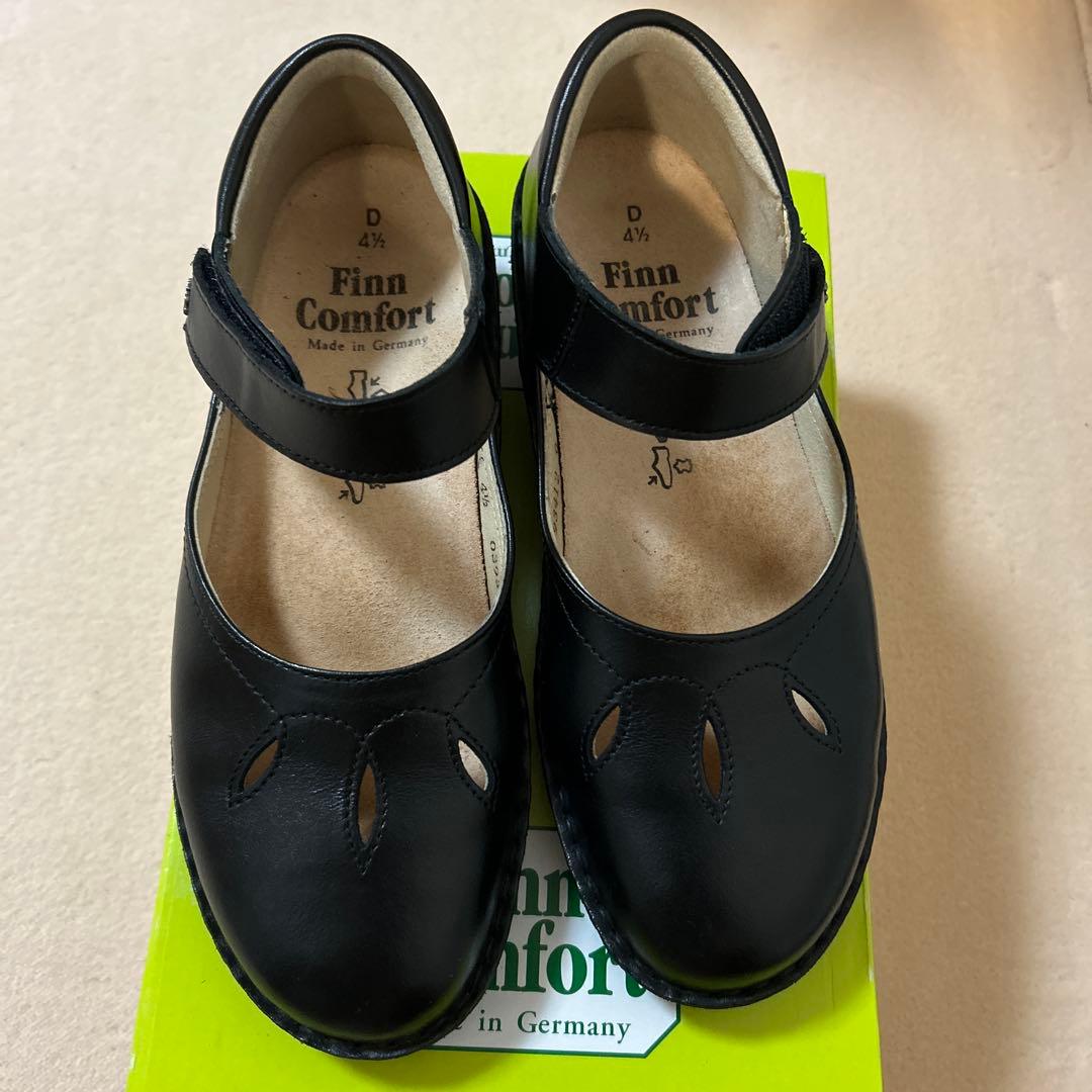 Finn Comfort ストラップ レザーシューズ D 4 1/2