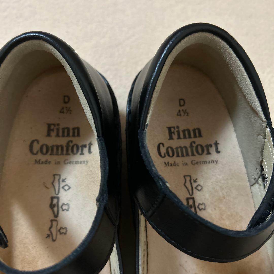 Finn Comfort ストラップ レザーシューズ D 4 1/2
