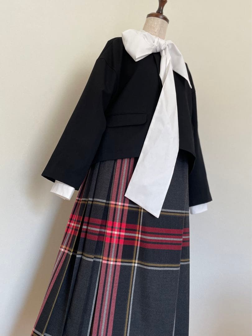 【グランママドーターtoro】とっておきのBLACKウールジャケット　日本製