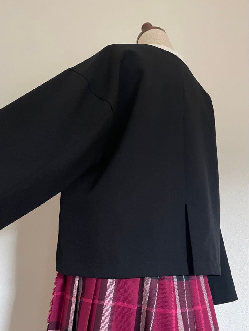 【グランママドーターtoro】とっておきのBLACKウールジャケット　日本製