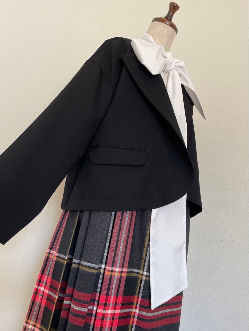 【グランママドーターtoro】とっておきのBLACKウールジャケット　日本製