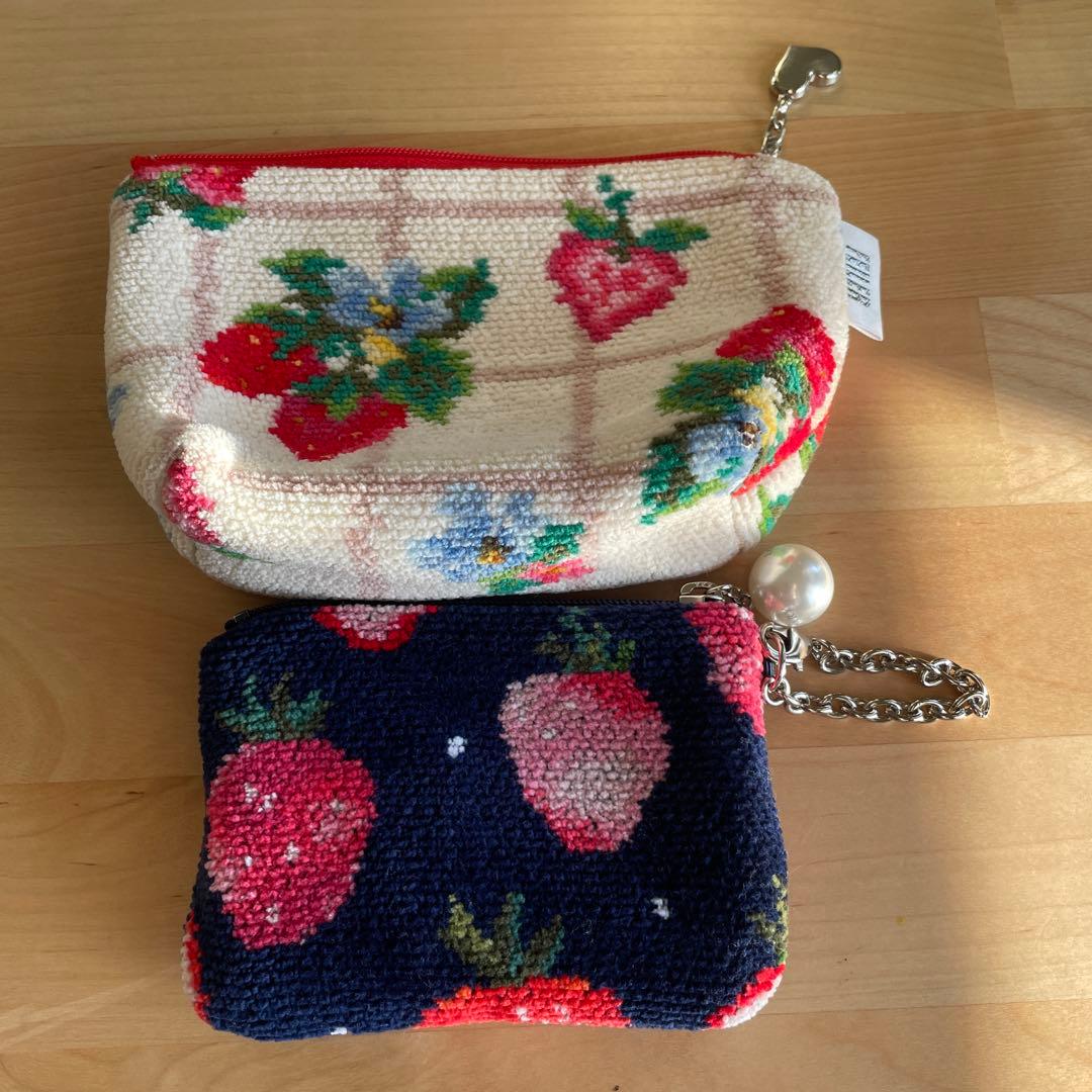 フェイラー　ラブラリー　ストロベリードット　 キー＆カードポーチ　ポーチ　セット