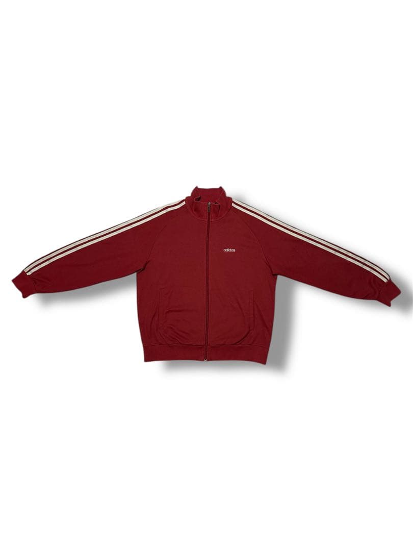 【希少】00s アディダス 刺繍ロゴ ジャージトップ トラックジャケット 古着