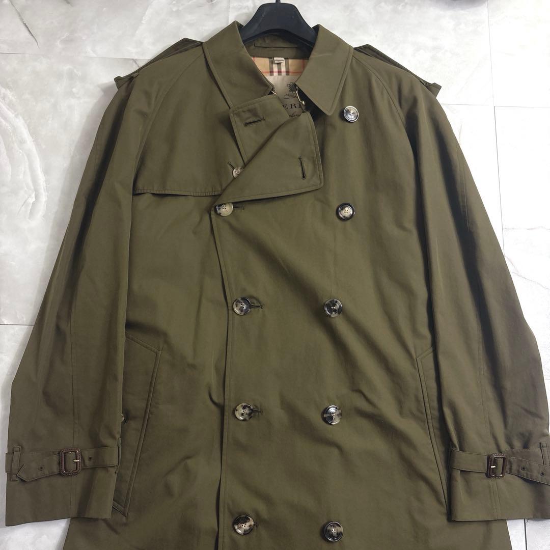 バーバリー ウエストミンスター トレンチコート　メンズ　カーキオリーブ　希少56