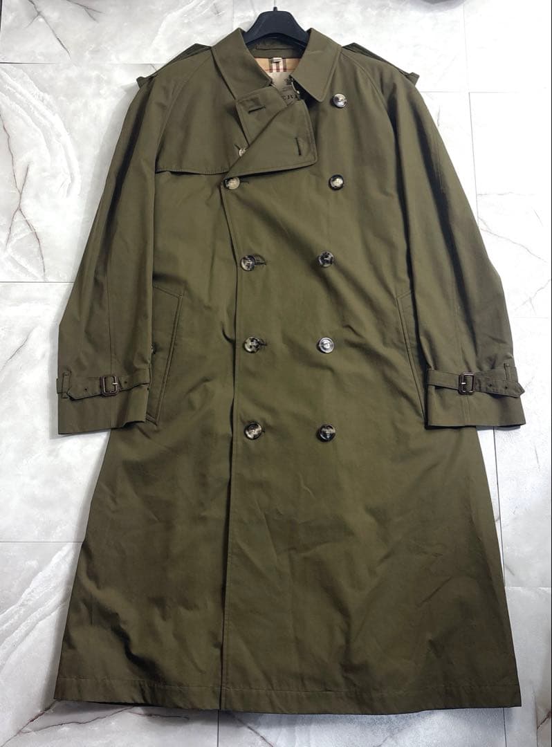 バーバリー ウエストミンスター トレンチコート　メンズ　カーキオリーブ　希少56