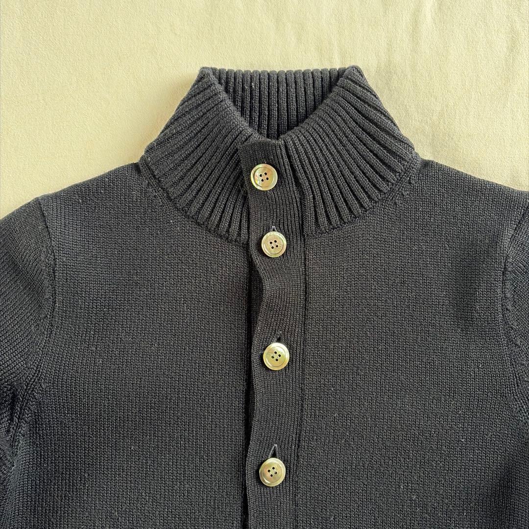 メーカーズシャツ鎌倉スタンドカラーカーディガン 46ネイビー