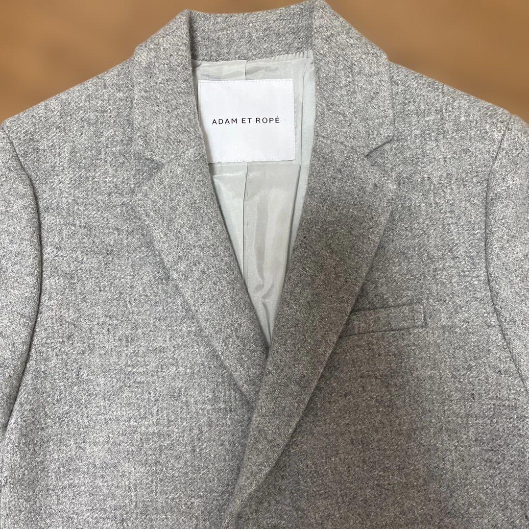 【新品】ADAM ET ROPE ウール100%チェスターコート グレー 36