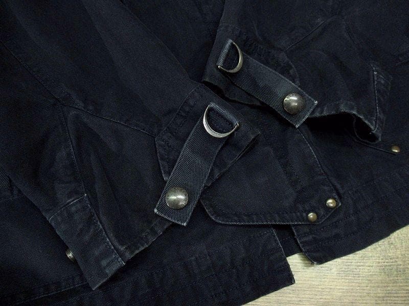 90s ポロ ラルフローレン マルチポケット モーターサイクル ジャケット 紺