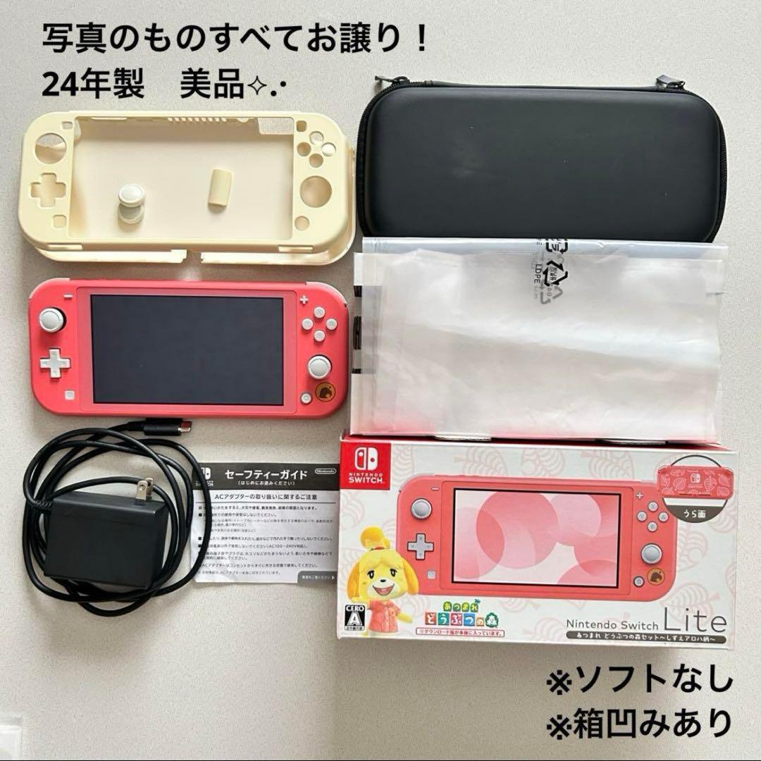 バ*ム様 Nintendo Switch Lite コーラルピンク しずえアロハ