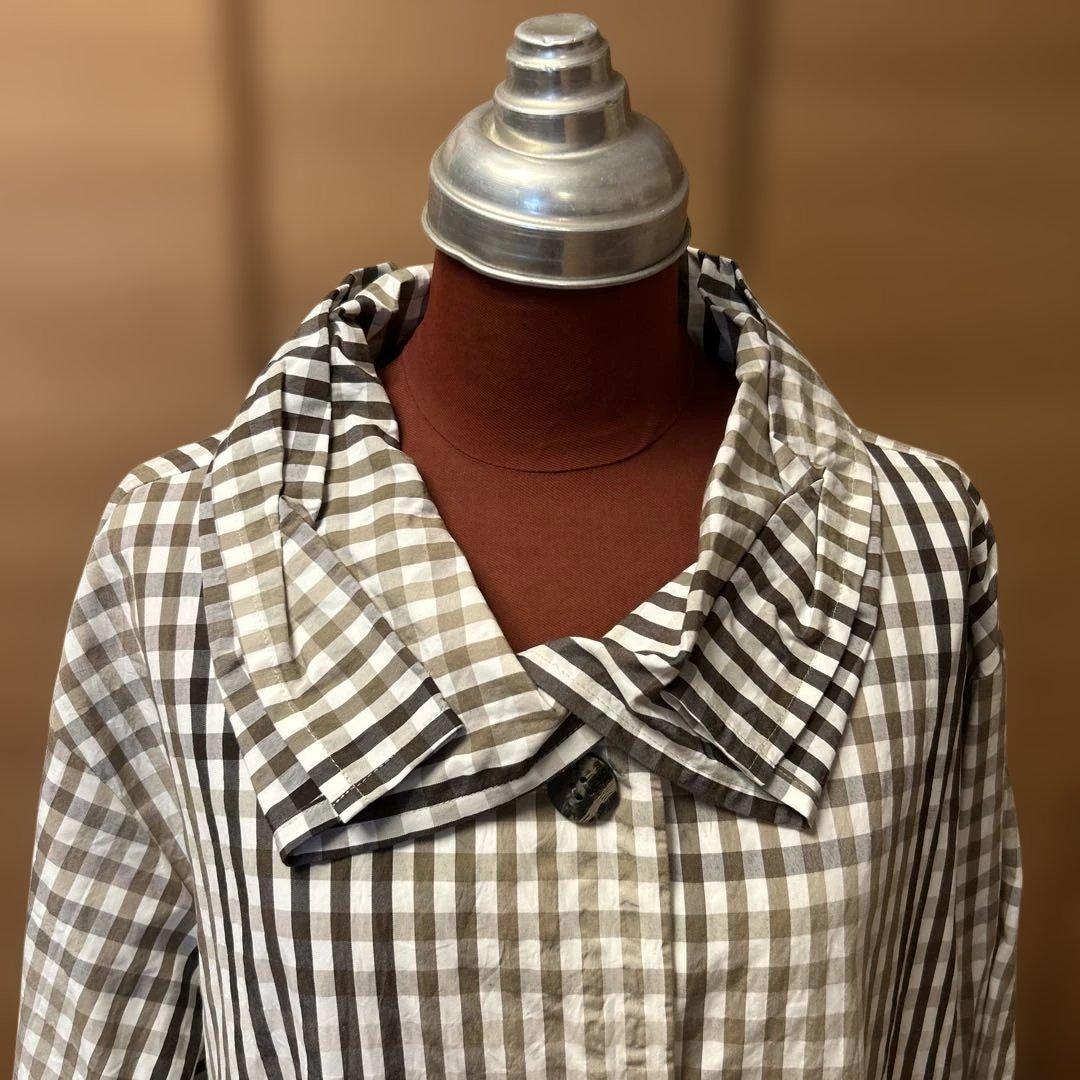 センソユニコ慈雨　チェック柄 コート　サイズ40