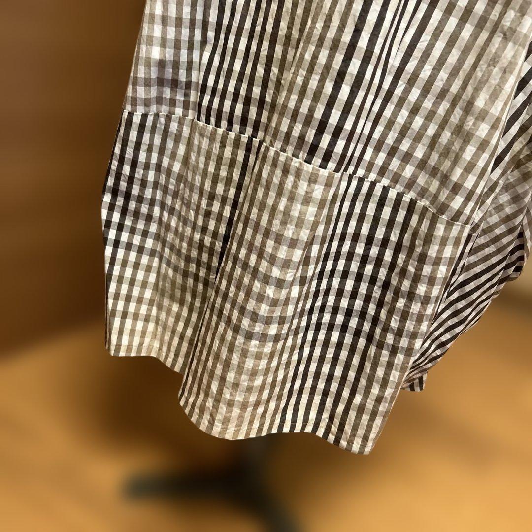 センソユニコ慈雨　チェック柄 コート　サイズ40