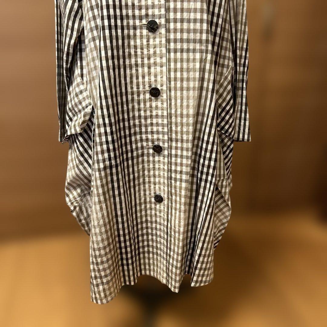 センソユニコ慈雨　チェック柄 コート　サイズ40