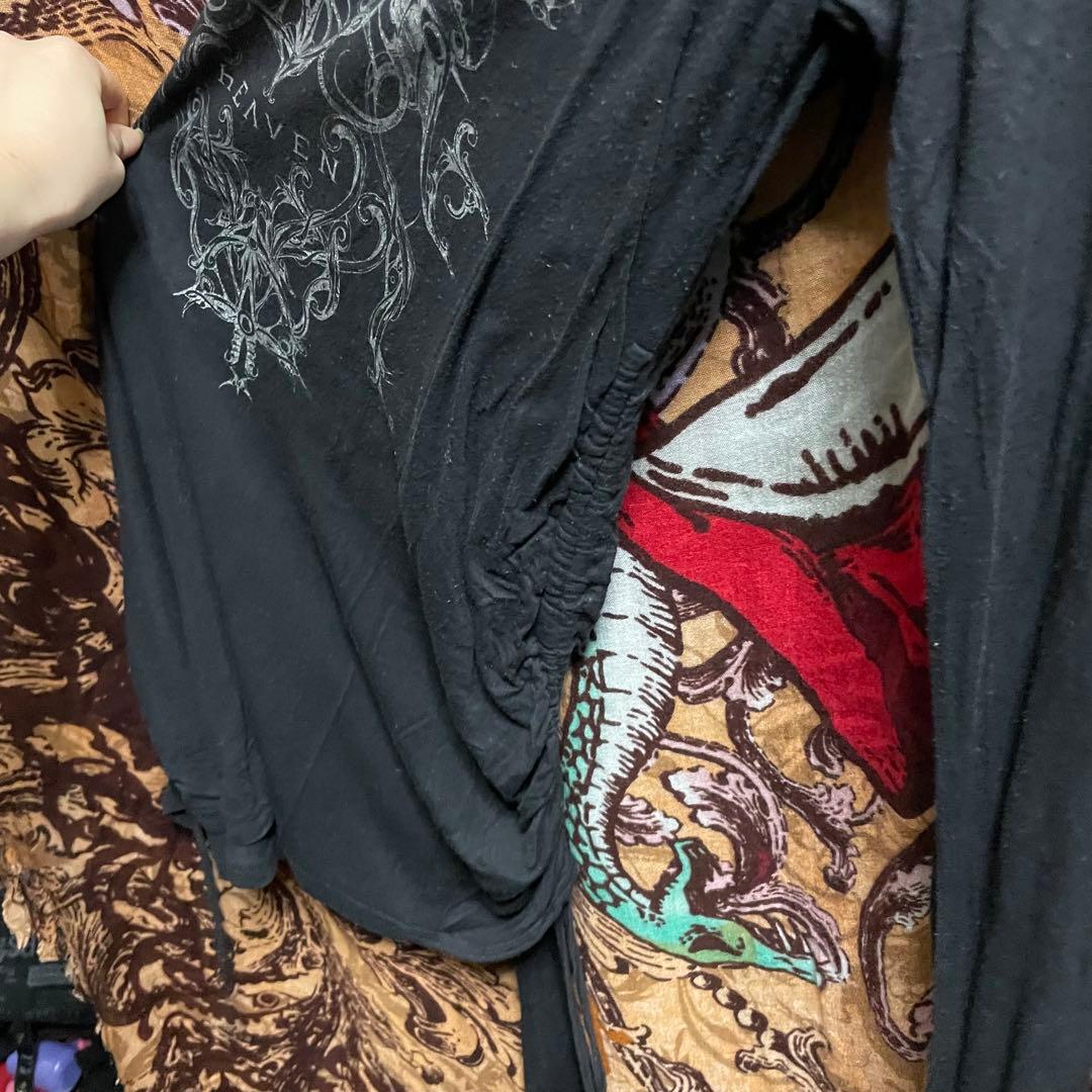 h.NAOTO SEVEN ロングカットソー ブラッグ バッスル ドローコード