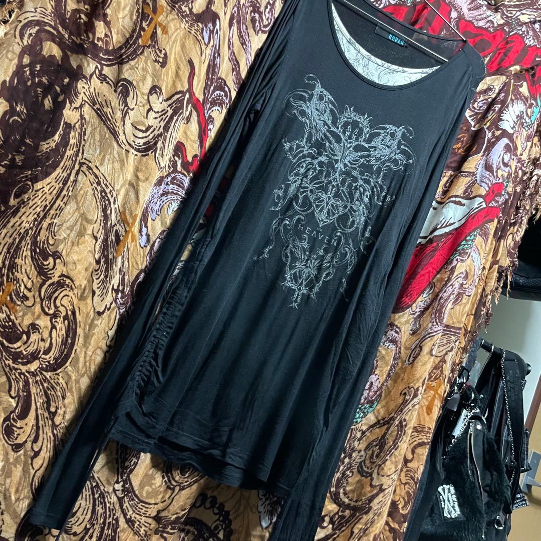 h.NAOTO SEVEN ロングカットソー ブラッグ バッスル ドローコード