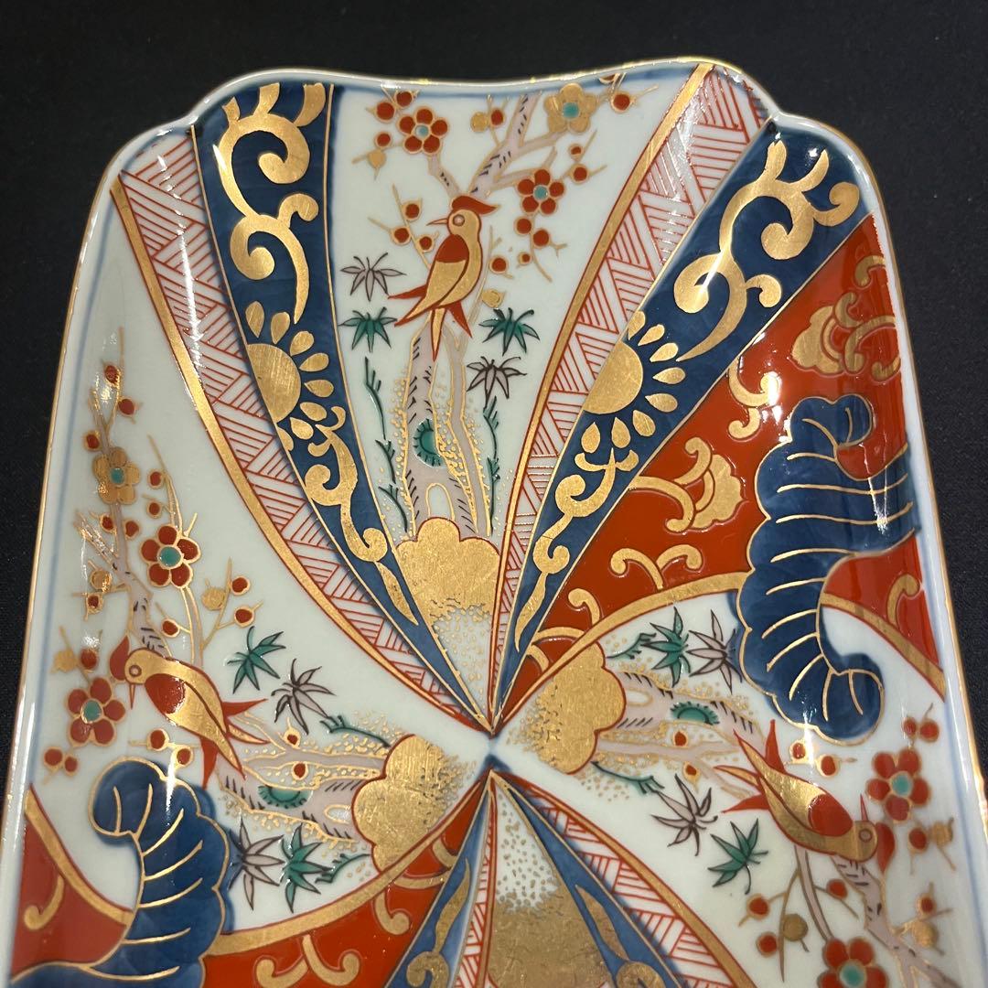 ゆ*う様 林九郎窯 色絵金彩 鳥文様 長皿｜有田焼・古伊万里風・和食器 5枚 セ