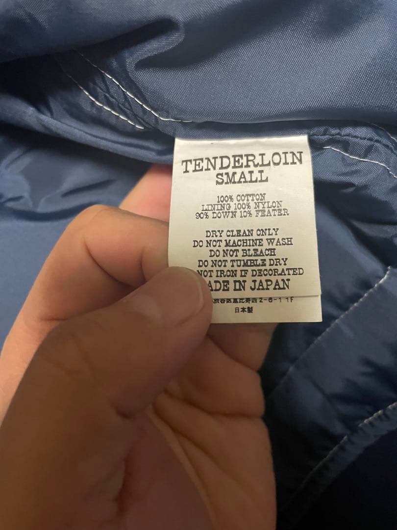 テンダーロイン ma-1 denim ジャケット　インディゴ　16aw ダウン