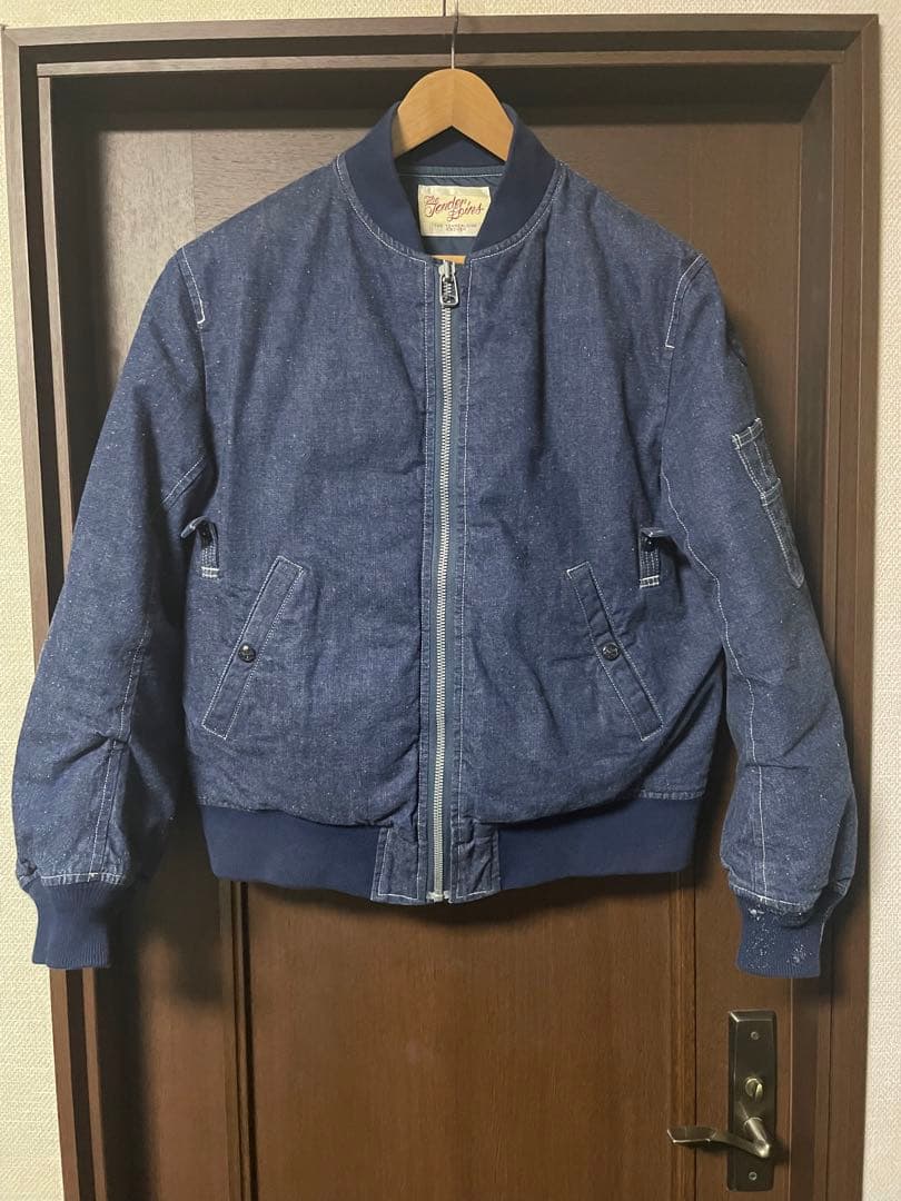 テンダーロイン ma-1 denim ジャケット　インディゴ　16aw ダウン