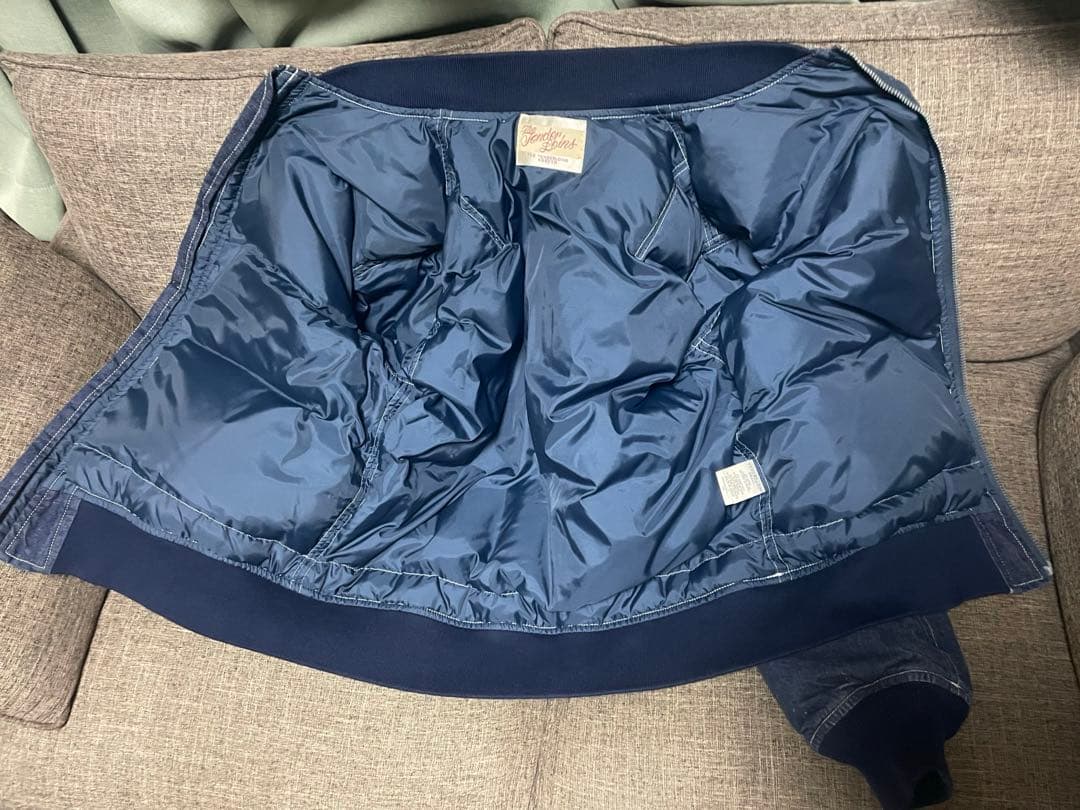テンダーロイン ma-1 denim ジャケット　インディゴ　16aw ダウン