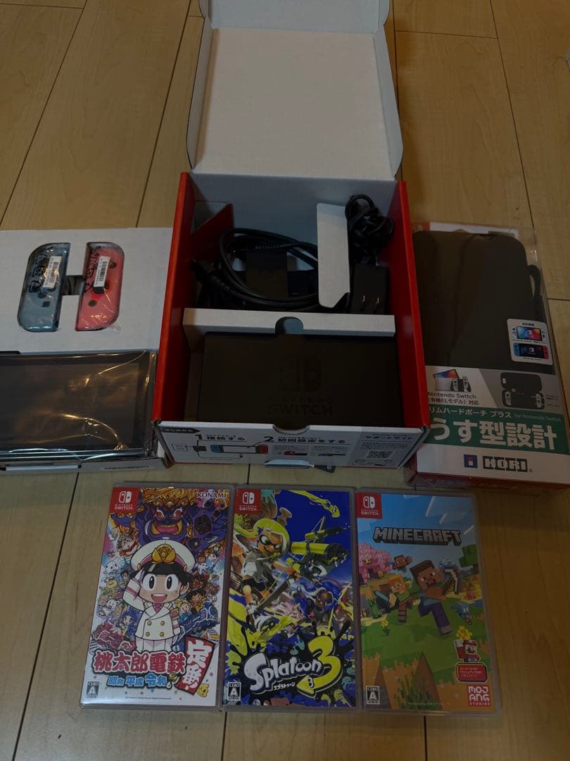 Nintendo Switch ネオンレッド/ブルー 本体 ゲーム3本付き