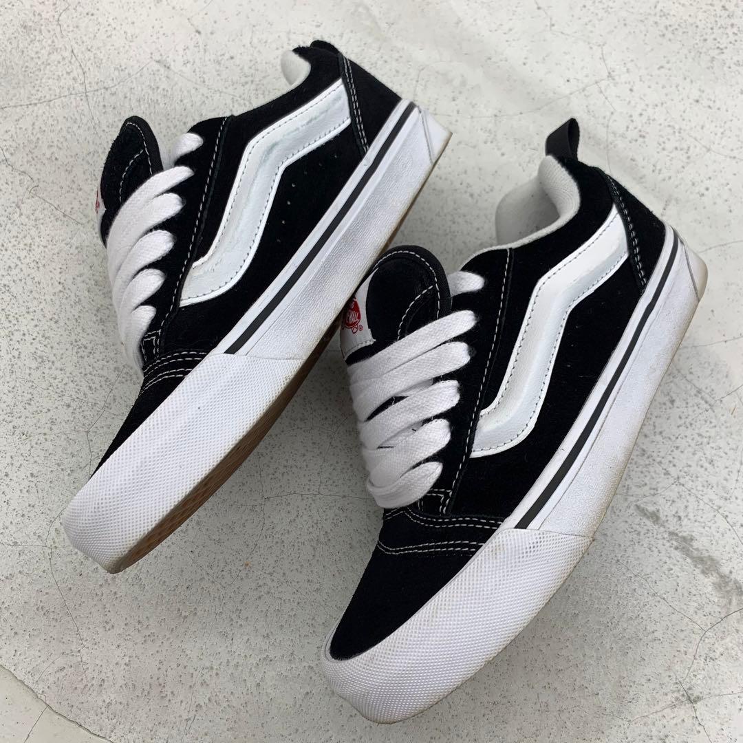 VANS KNU SKOOL Suede Black/Whiteブラックホワイト