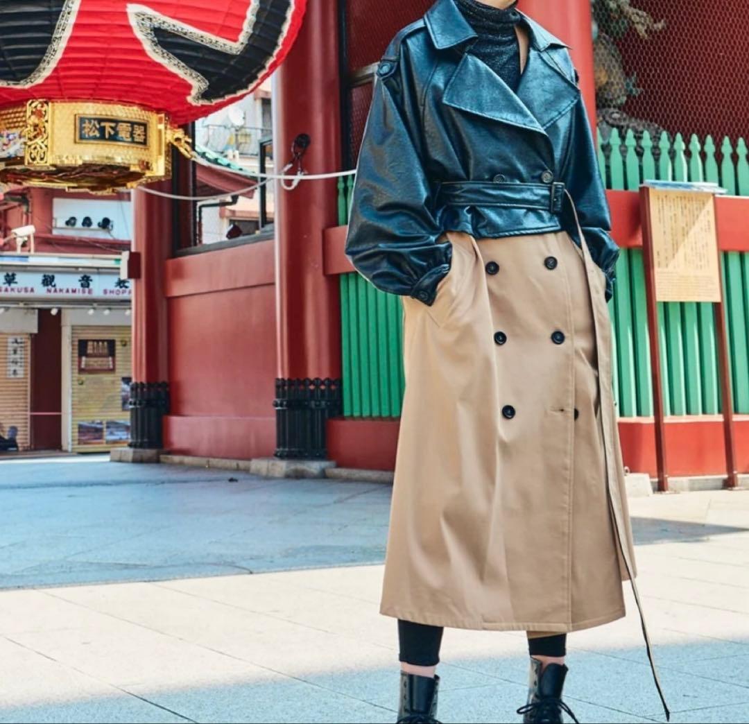 KOHstyle トレンチコート 4way(トレンチ、ジレ、クロップドジャケ)