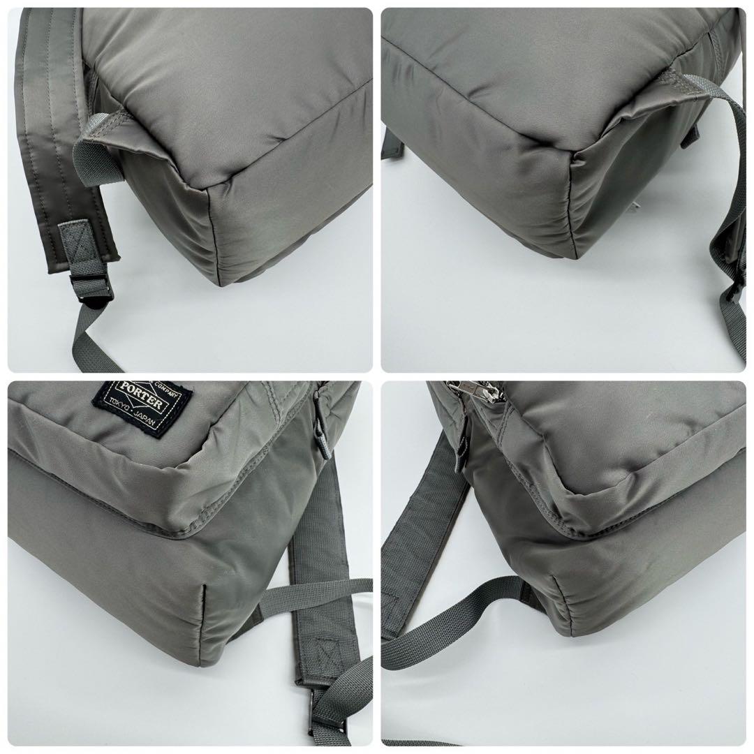 極美品✨ポーター リュック タンカー シルバーグレー ナイロン
