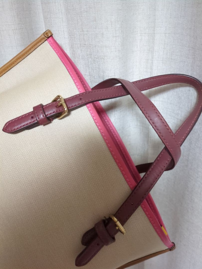 COACH トートバッグ ベージュ ピンク オレンジ