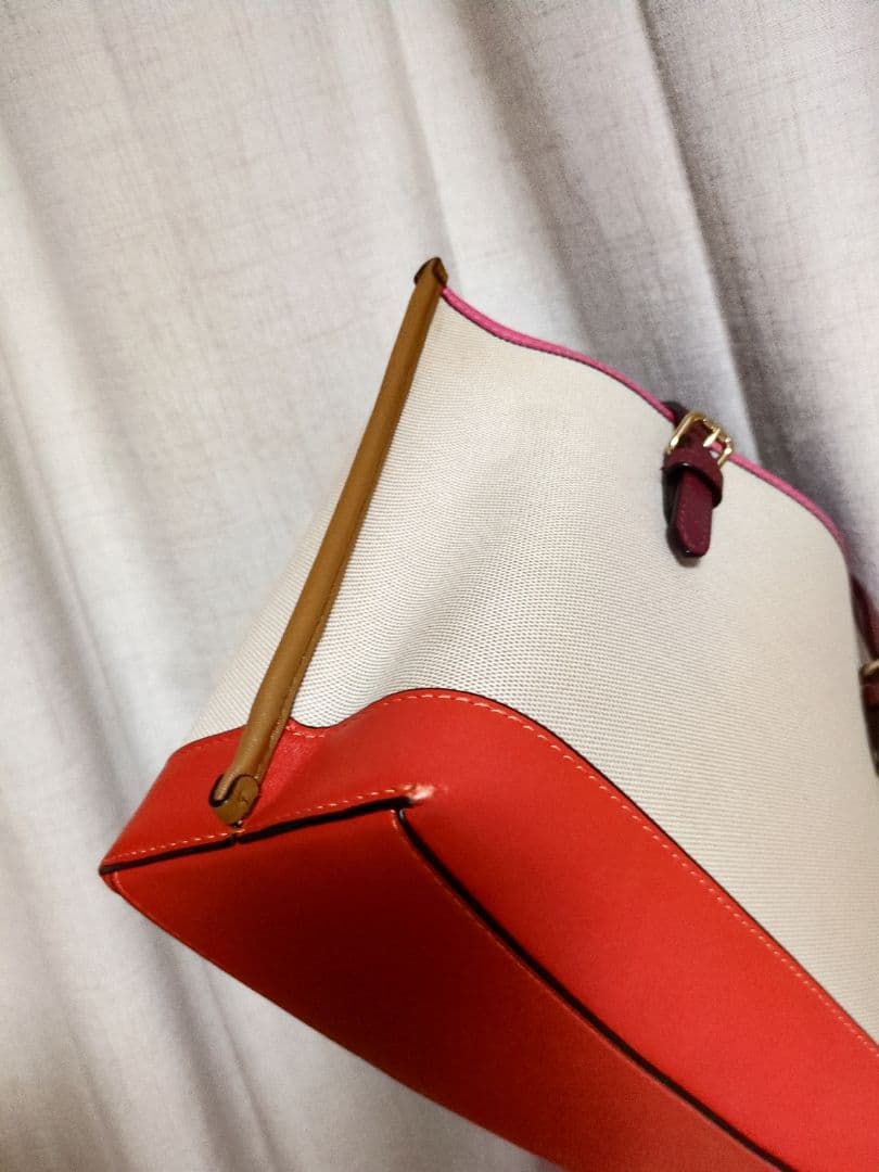 COACH トートバッグ ベージュ ピンク オレンジ