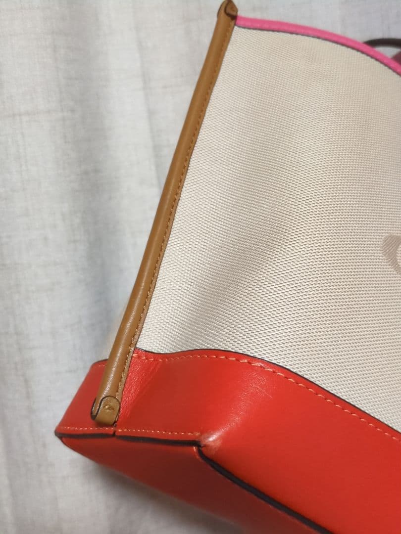 COACH トートバッグ ベージュ ピンク オレンジ