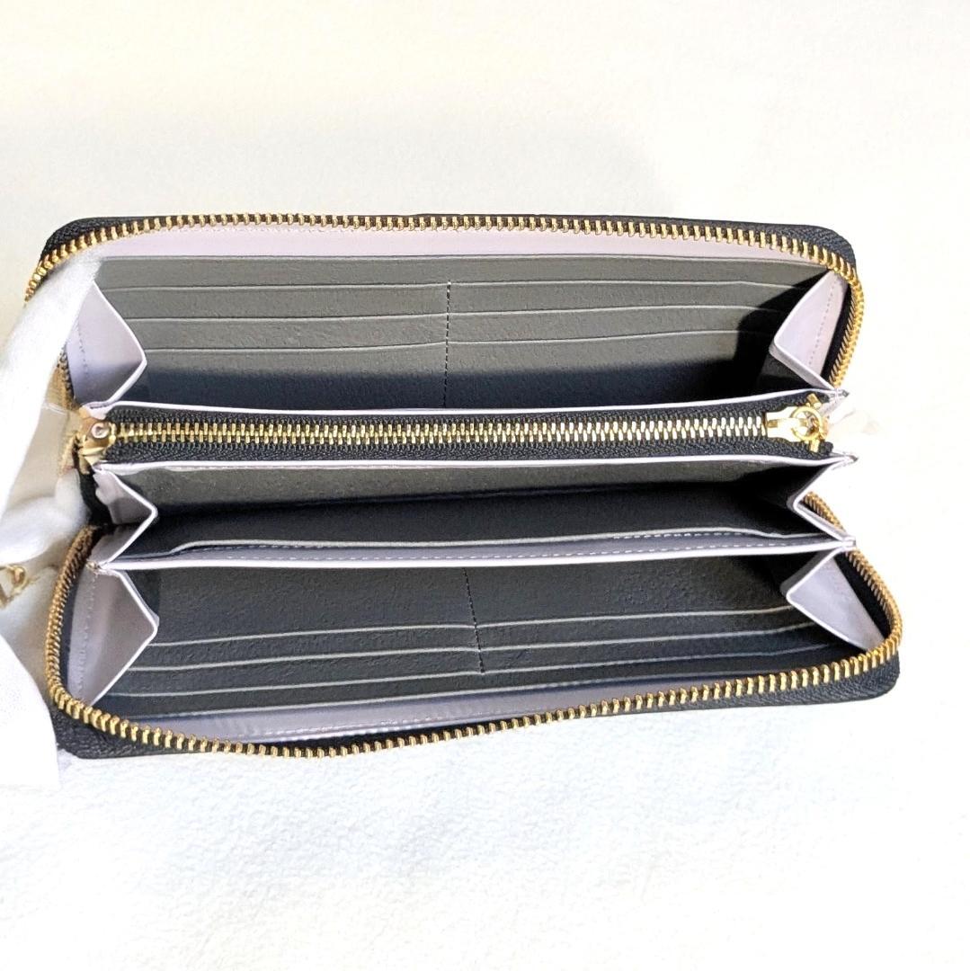 【極美品✨】Epoi エポイ タイル 長財布 ラベンダー ラウンドファスナー