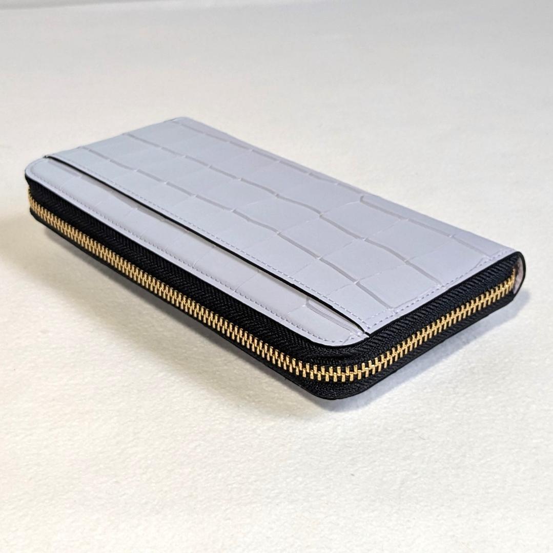 【極美品✨】Epoi エポイ タイル 長財布 ラベンダー ラウンドファスナー