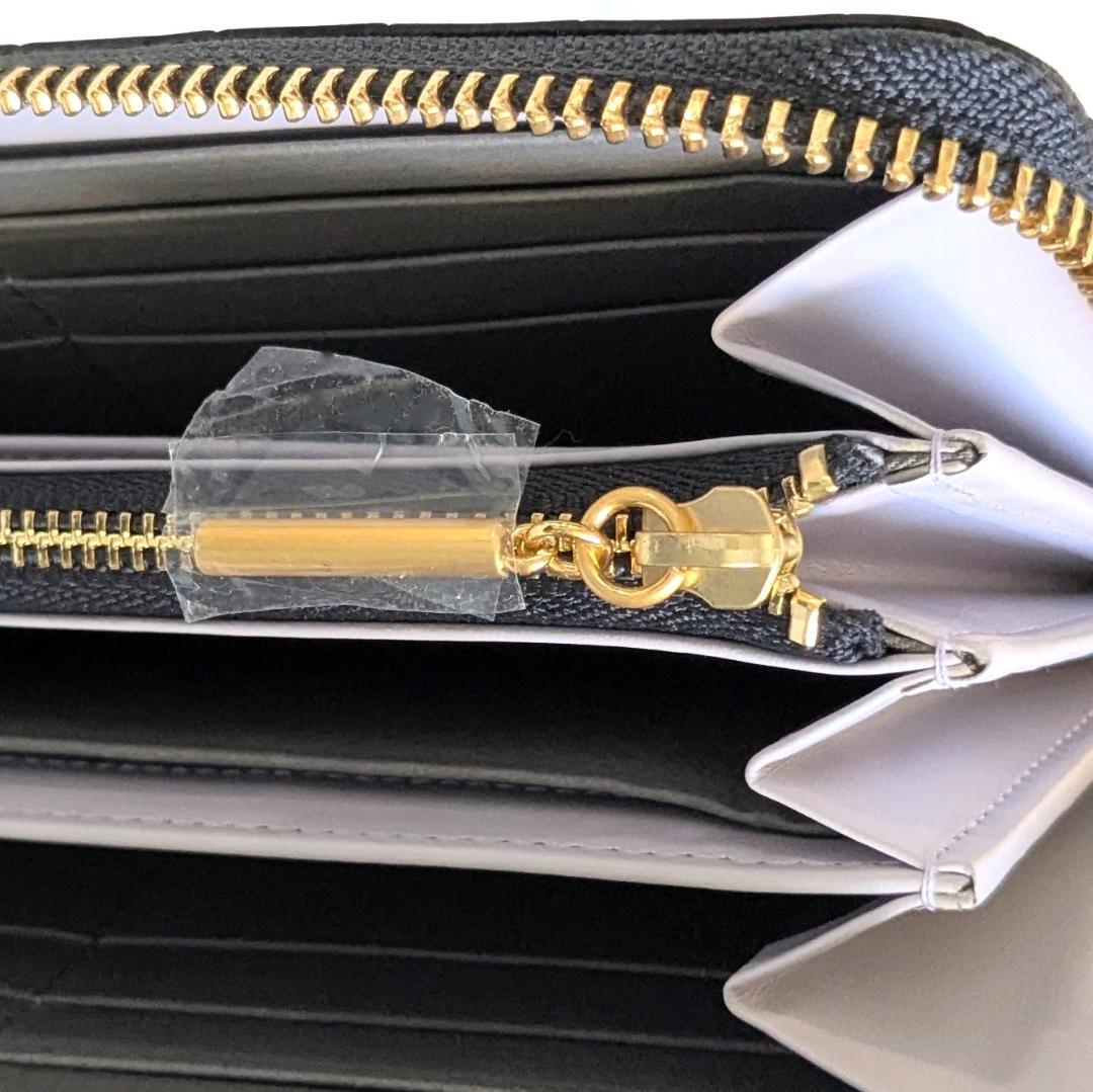 【極美品✨】Epoi エポイ タイル 長財布 ラベンダー ラウンドファスナー