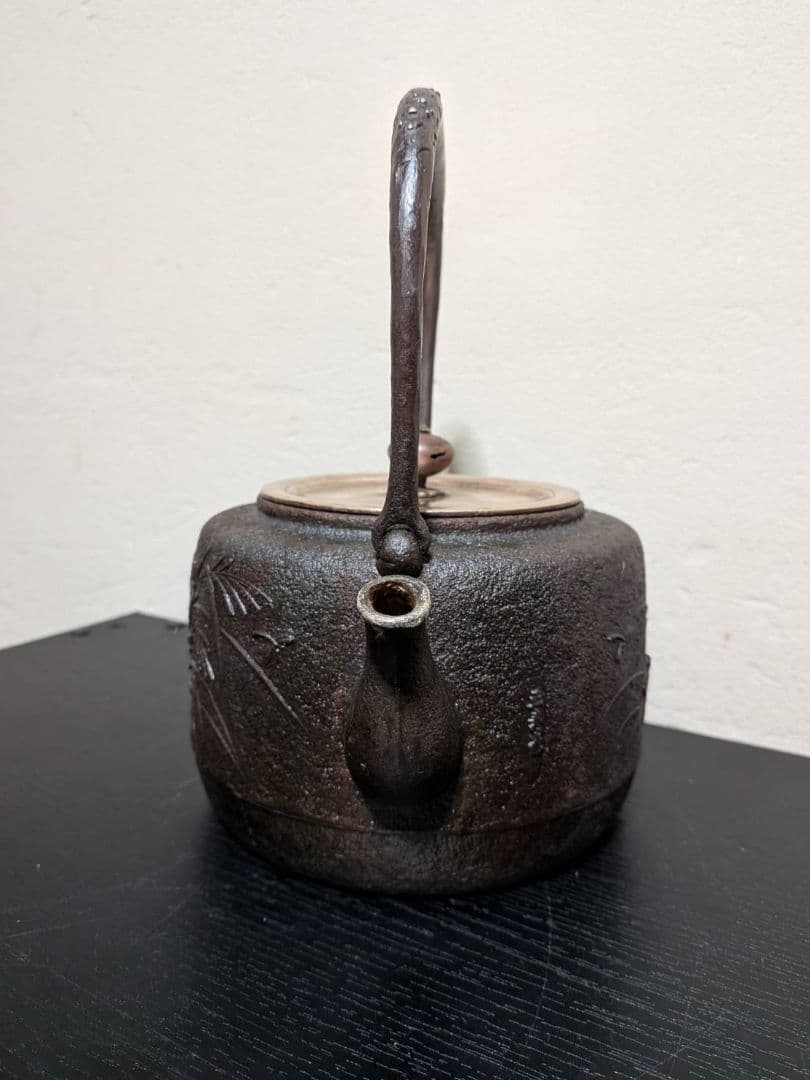 正寿堂 鉄瓶 銅蓋 時代物 茶道具 煎茶道具 骨董 アンティーク