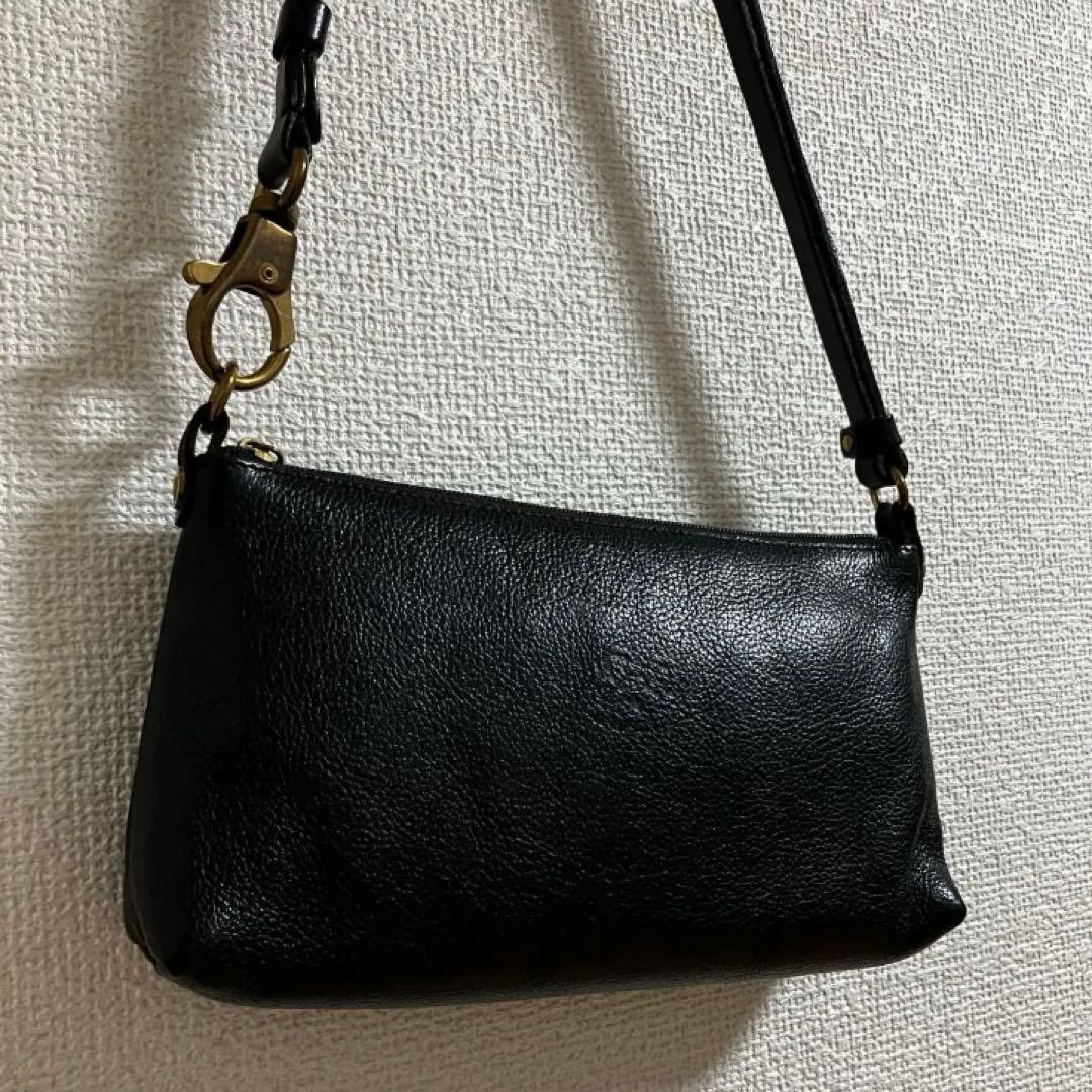 イルビゾンテ ショルダーバッグ 本革 レザー ブラック