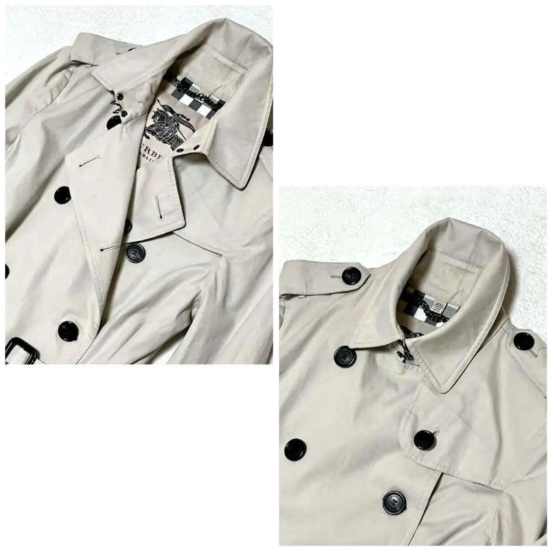 バーバリー　現行　トレンチコート　ロング　裏ノバチェック　ベルト　￼刻印ボタン