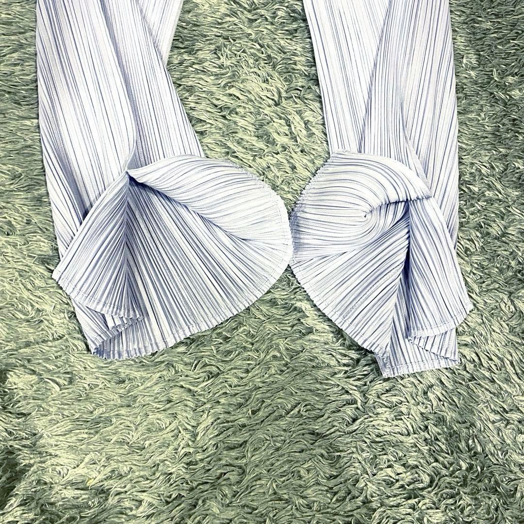 【美品】プリーツプリーズ プリーツ パンツ パープル 薄紫 イッセイミヤケ